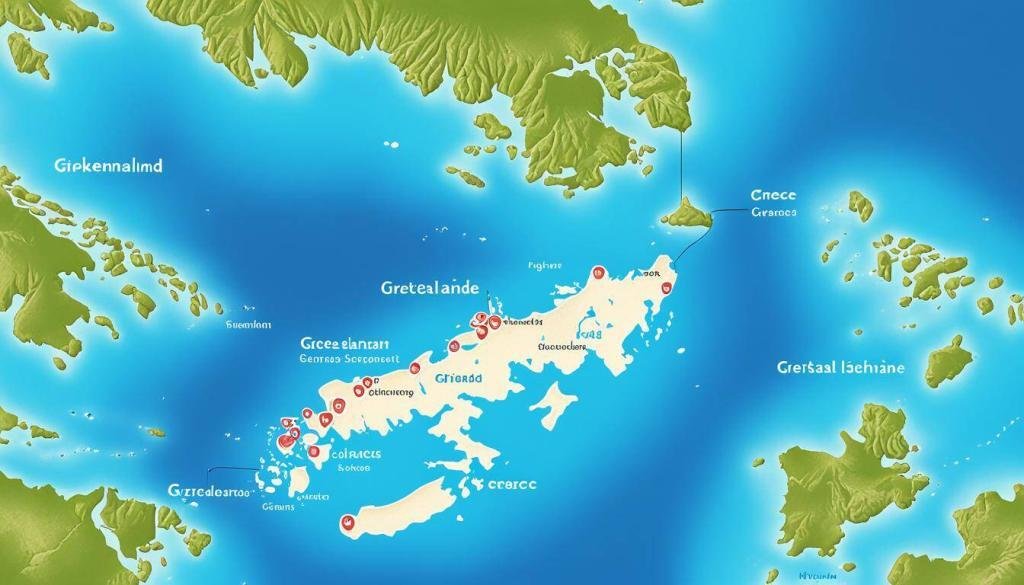 Kaart Griekenland eilanden Kaart Griekenland eilanden