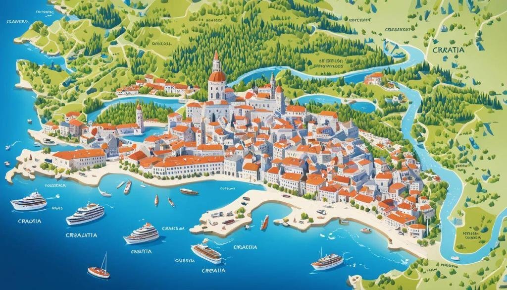 Kroatië kaart